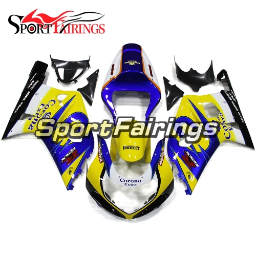 Fairing Kit Fit For Suzuki GSXR600 750 2000-2003 -Blue Yellow