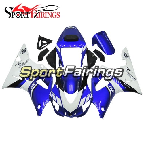 Fairing Kit Fit For Yamaha YZF R1 2000 2001 - White Blue