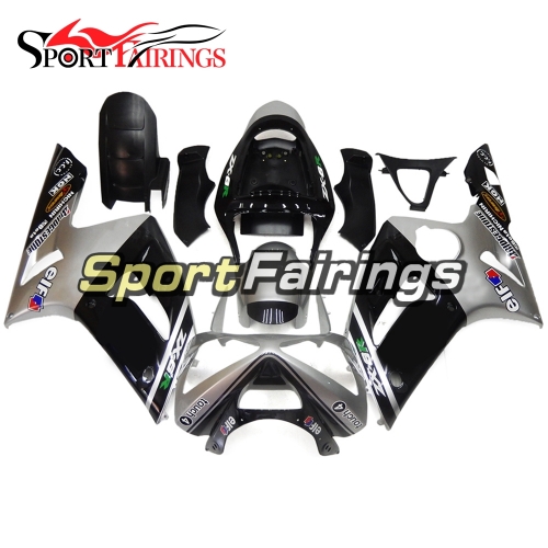 Fairing Kit Fit For Kawasaki ZX6R 2003-2004- Sliver Black