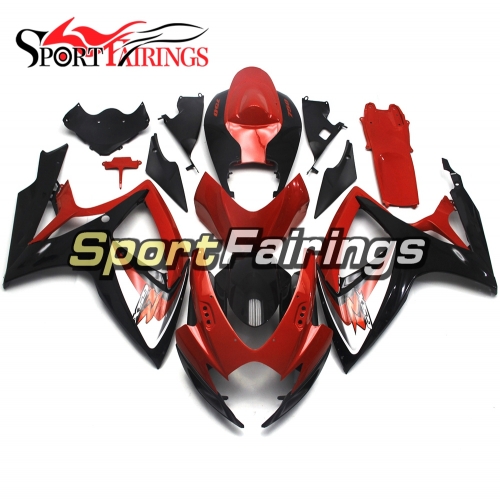 Fairing Kit Fit For Suzuki GSXR600 750 2006 - 2007 - Red Black