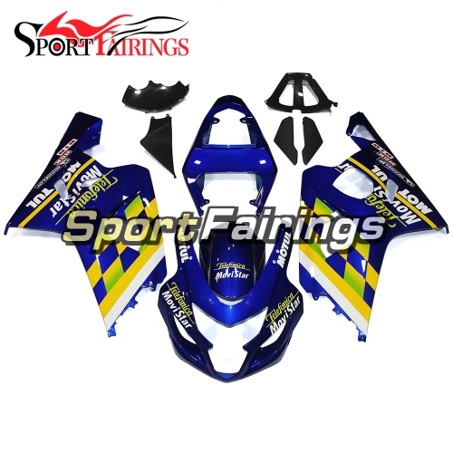 Fairing Kit Fit For Suzuki GSXR600 750 2004 - 2005 - Blue Yellow