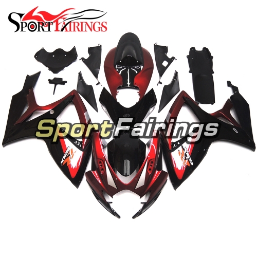 Fairing Kit Fit For Suzuki GSXR600 750 2006 - 2007 - Red Black