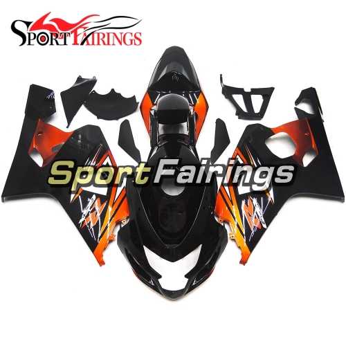 Fairing Kit Fit For Suzuki GSXR600 750 2004 - 2005 - Black Orange