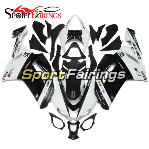 Fairing Kit Fit For Kawasaki ZX6R 2007 - 2008 - Black White