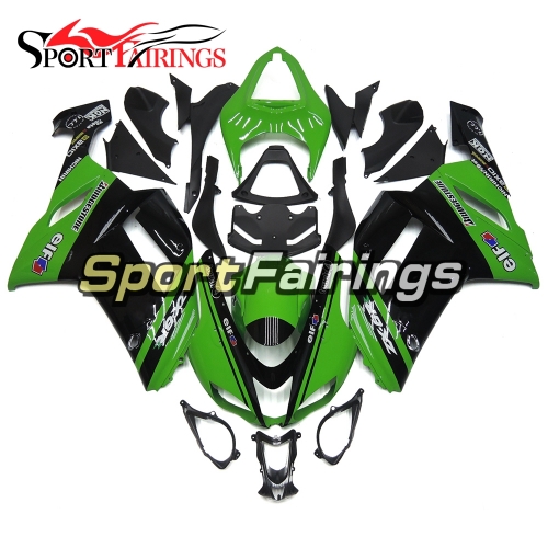 Fairing Kit Fit For Kawasaki ZX6R 2007 - 2008 -Elf Green Black