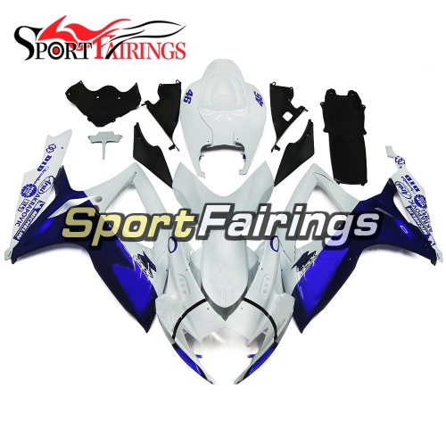 Fairing Kit Fit For Suzuki GSXR600 750 2006 - 2007 - Gloss White Blue