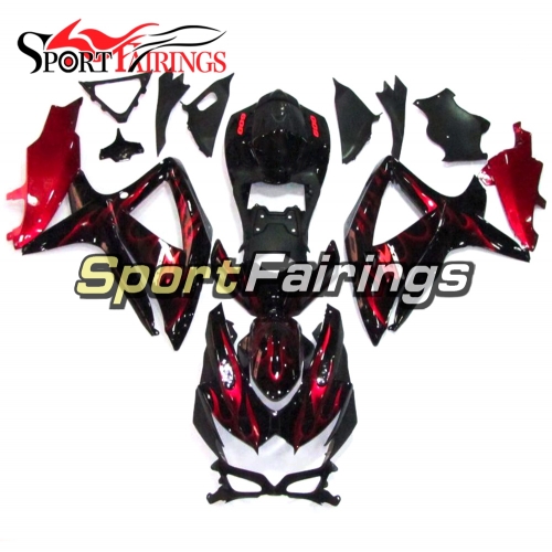 Fairing Kit Fit For Suzuki GSXR600 750 2008 - 2010 - Black Red