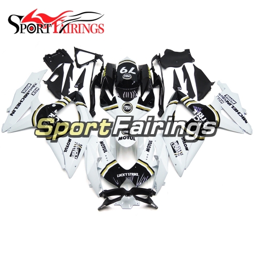 Fairing Kit Fit For Suzuki GSXR600 750 2008 - 2010 - White Black Gold