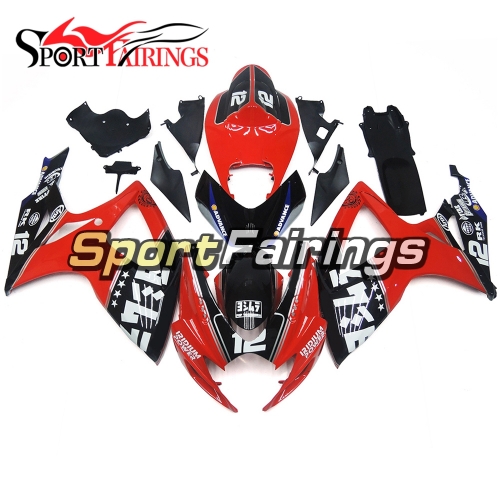 Fairing Kit Fit For Suzuki GSXR600 750 2006 - 2007 - Red Black