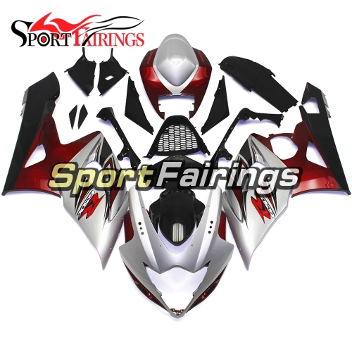 Fairing Kit Fit For Suzuki GSXR1000 K5 2005 - 2006 - Grey Red