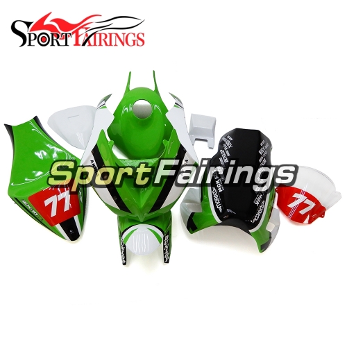 Fiberglass Racing Fairing Kit Fit For Kawasaki ZX10R 2008 - 2010 -Green White