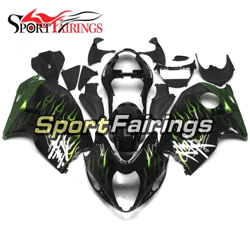 Fairing Kit Fit For Suzuki GSXR1300 Hayabusa 1997 - 2007 - Green Black Flame