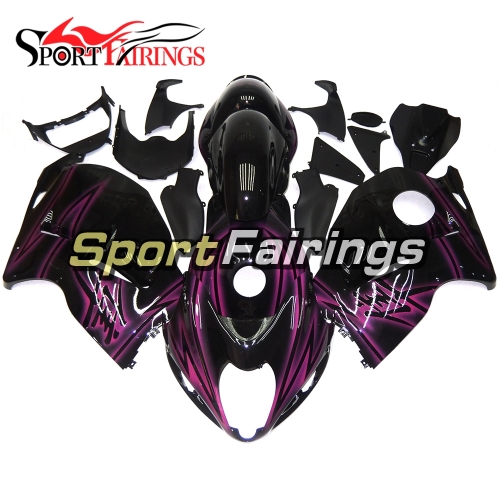 Fairing Kit Fit For Suzuki GSXR1300 Hayabusa 1997 - 2007 - Black Purple Flame