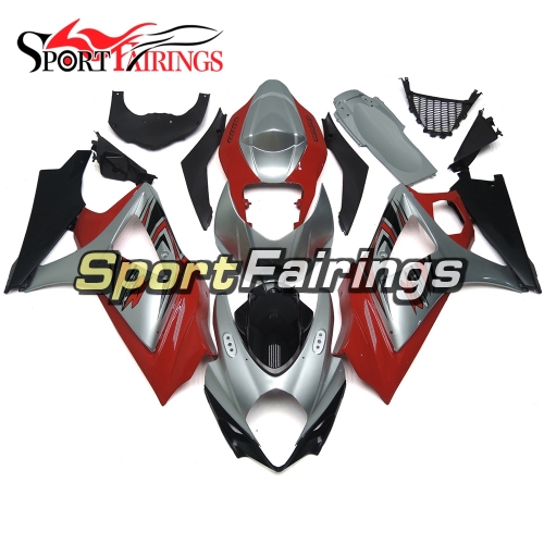 Fairing Kit Fit For Suzuki GSXR1000 K7 2007 - 2008 - Red Silver