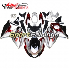 Fairing Kit Fit For Suzuki GSXR1000 K9 2009 - 2016 - Silver Red