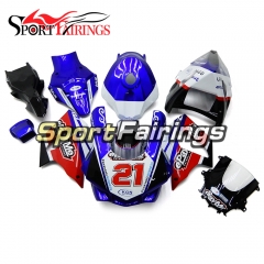 Fiberglass Racing Fairing Kit Fit For Yamaha YZF R1 2015 2016 -  Blue White