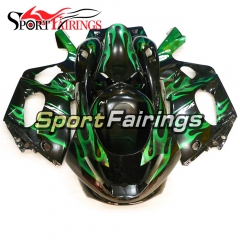 Fairing Kit Fit For Yamaha YZF600R Thundercat 1997 -  2007 - Black Green Flames