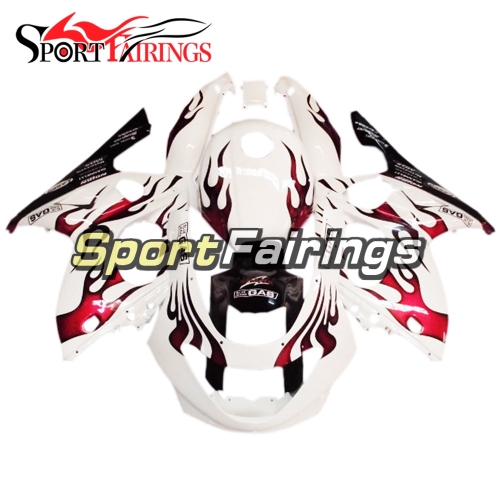 Fairing Kit Fit For Yamaha YZF600R Thundercat 1997 - 2007 - White Red Flames