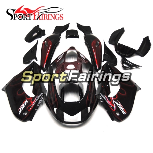 Fairing Kit Fit For Yamaha YZF1000R Thunderace 1997 - 2007 - Black Red Flames