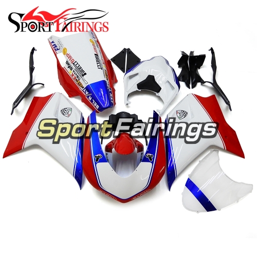 Fairing Kit Fit For Ducati 1098/1198/848 2007 - 2012 - White Red Blue