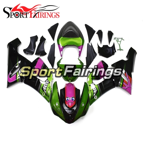 Fairing Kit Fit For Kawasaki ZX6R 2005 - 2006 - Shark Design Green