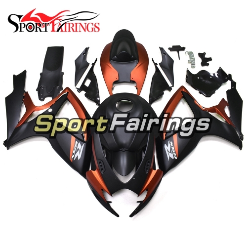 Fairing Kit Fit For Suzuki GSXR600 750 2006 - 2007 - Matte Orange Black