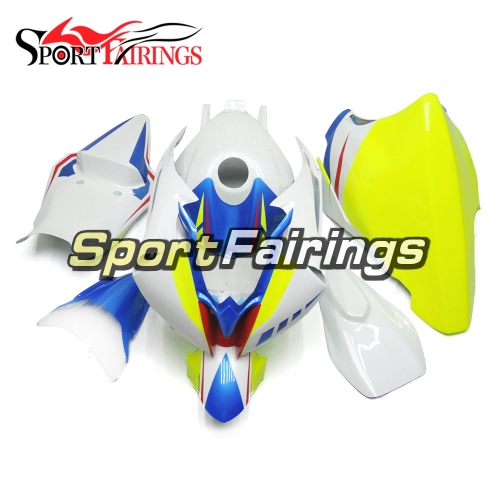 Fiberglass Racing Fairing Kit Fit For Yamaha YZF R6 2008 - 2016 - Yellow White Blue