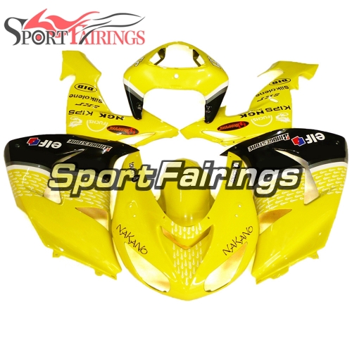 Fairing Kit Fit For Kawasaki ZX10R 2006 - 2007 -Yellow Raindrops