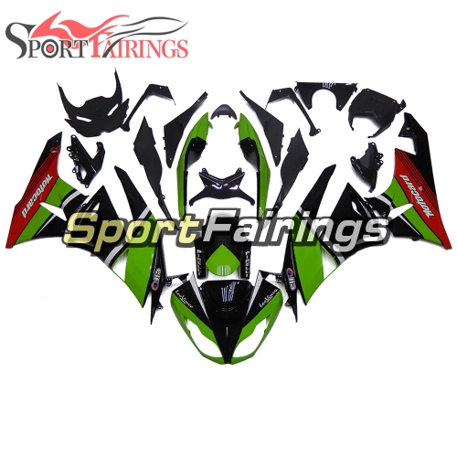 Fairing Kit Fit For Kawasaki ZX6R 2009 - 2010 - LeoVince Green Black