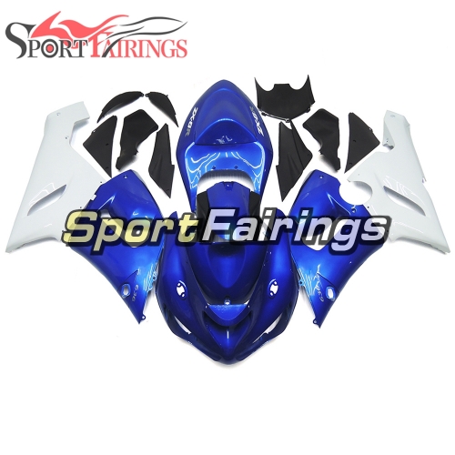 Fairing Kit Fit For Kawasaki ZX6R 2005-2006- Pearl Blue White