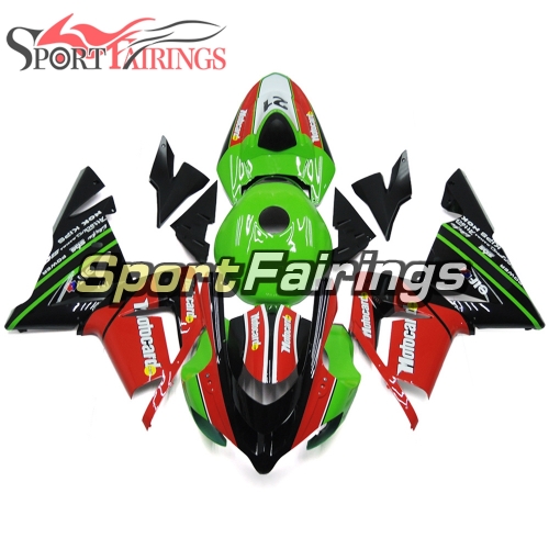 Fairing Kit Fit For Kawasaki ZX10R 2004 - 2005 -SBK Motorcard 21 Red Black Green