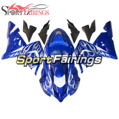 Fairing Kit Fit For Kawasaki ZX10R 2004 - 2005 -Blue White Flame