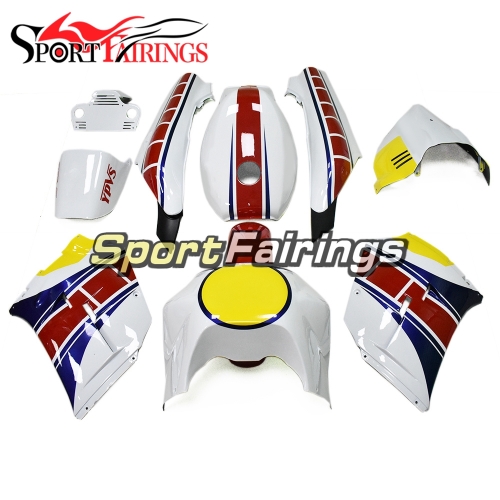 Racing Fairing Kit Fit For Yamaha RZV500 1985 - White Yellow Blue