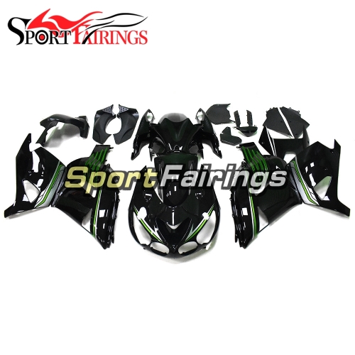Full Fairing Kit Fit For Kawasaki ZX-14R /ZZ-R1400 2012 - 2015  - Gloss Black Green