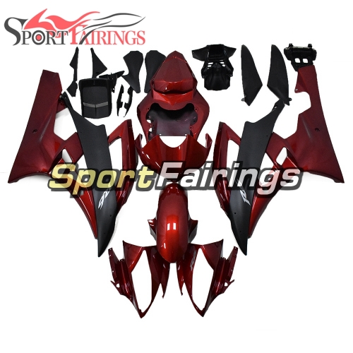 Fairing Kit Fit For Yamaha YZF R6 2006 2007 - Deep Red Black