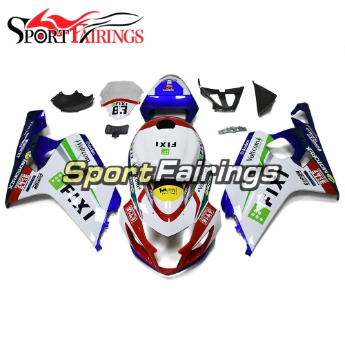 Fairing Kit Fit For Suzuki GSXR600 750 2004 - 2005 - White Red Blue