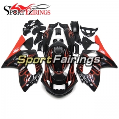 Fairing Kit Fit For Yamaha YZF600R Thundercat 1997 - 2007 - Black and Orange Flames