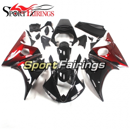 Fairing Kit Fit For Yamaha YZF R6 2003 2004 R6S 06 - 09 -Gloss Black and Deep Red