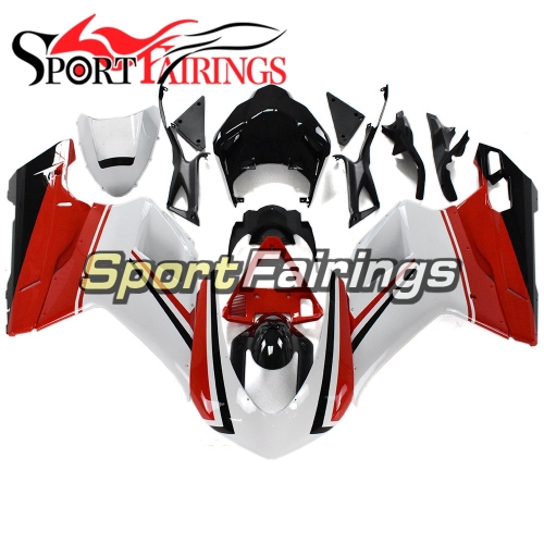 Complete Fairing Kit Fit For Ducati 1098 1198 848 2007 - 2012 - White Red Black