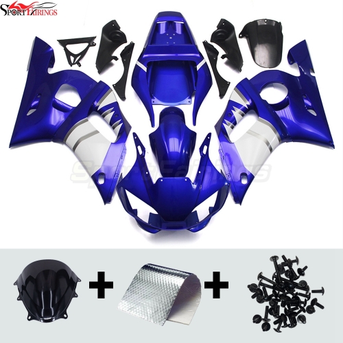 ABS Fairing Kit Fit For Yamaha YZF600 R6 1998 - 2002 - Blue White