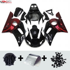 ABS Fairing Kit Fit For Yamaha YZF600 R6 1998 - 2002 - Deep Red Black