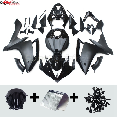 Fairing Kit Fit For Yamaha YZF1000 R1 2007 2008 - Gloss Black and Matte Black