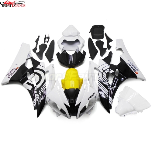 ABS Fairing Kit Fit For Yamaha YZF600 R6 2006 2007 - Black White Yellow