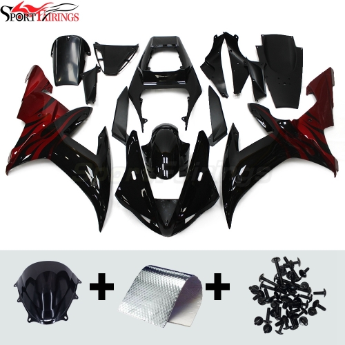 Fairing Kit Fit For Yamaha YZF1000 R1 2002 2003 - Candy Red Black