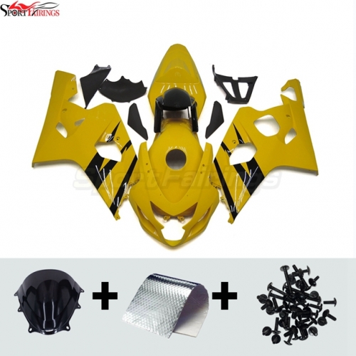 Sportfairings Fairing Kit fit for Suzuki GSXR600 GSXR750 2004 - 2005 - Yellow Black