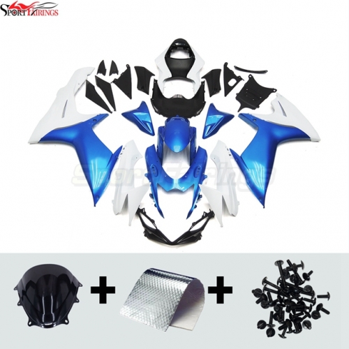 Sportfairings Fairing Kit fit for Suzuki GSXR600 GSXR750 2011 - 2021 - Gloss Blue White