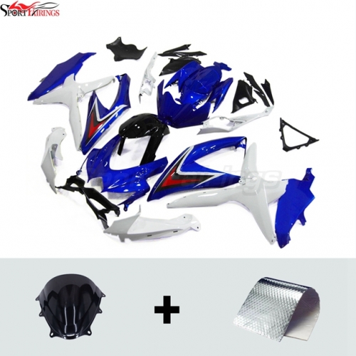 Sportfairings Fairing Kit fit for Suzuki GSXR600 GSXR750 2008 - 2010 - Blue White