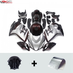 Sportfairings Fairing Kit fit for Suzuki Hayabusa GSX1300R 2008 - 2020 - Dark red Silver