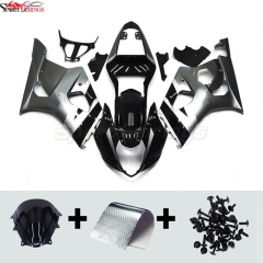 Sportfairings Fairing Kit fit for Suzuki GSXR1000 2003 - 2004 - Black Silver