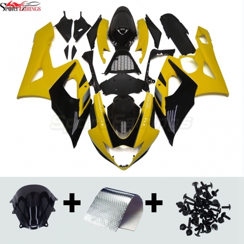 Sportfairings Fairing Kit fit for Suzuki GSXR1000 2005 - 2006 - Yellow Black